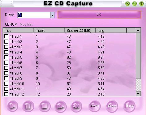 EZ CD Capture Screenshot